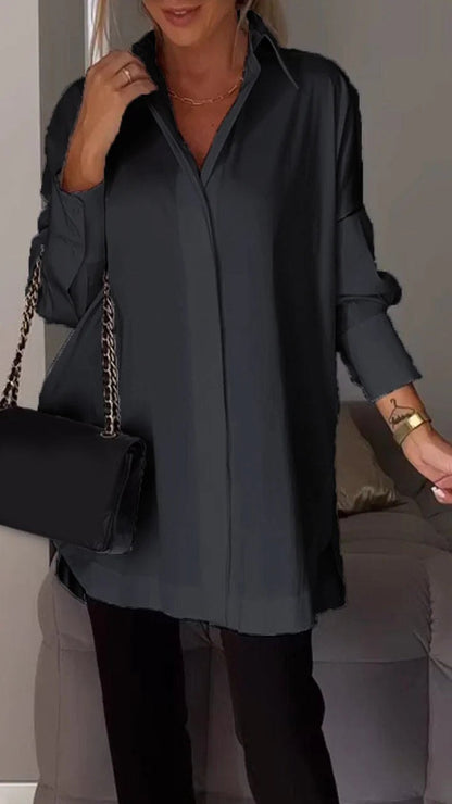 Lapel Slit Shirt