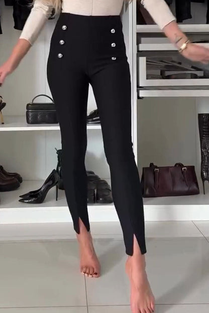 Women's Casual Solid Color Leggings Pants