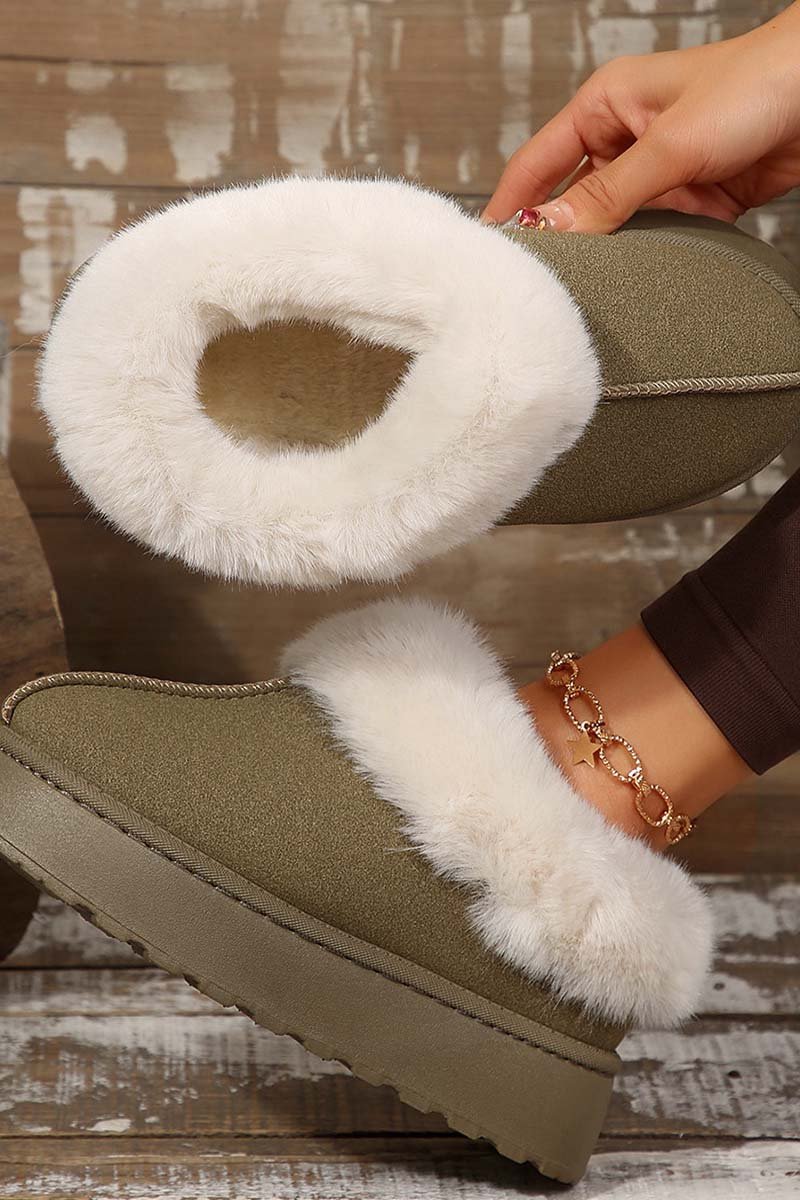 Women's thickened warm and comfortable outer wear plush snow boots