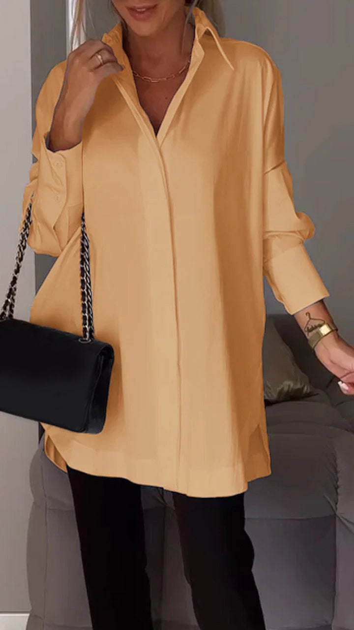 Lapel Slit Shirt