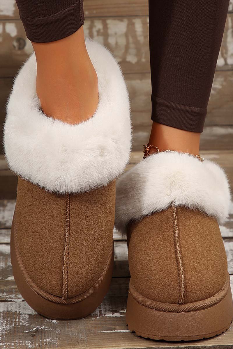 Women's thickened warm and comfortable outer wear plush snow boots